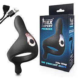 Эрекционное кольцо с вибрацией L 115 мм D 48 мм, 10 режимов вибрации арт. SEM-55216