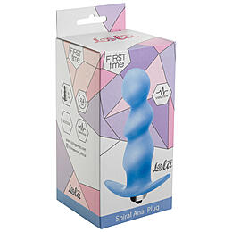 МС 5008-02lola Анальная пробка с вибрацией Spiral Anal Plug Blue