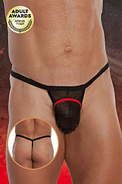 Стринги мужские с полоской SoftLine Collection, чёрный, S/L