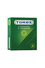 ПРЕЗЕРВАТИВЫ С ТОЧКАМИ TOREX № 3 