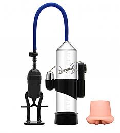 Поршневая вакуумная помпа с мягкой насадкой и вибрацией Erozon Penis Pump   EROZON, Китай, прозрачны