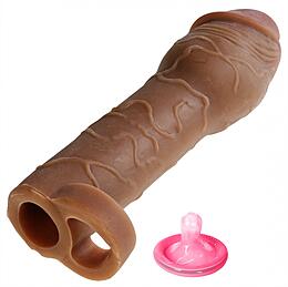 Удлиняющая пенис насадка с креплением на мошонке Perfect 2'' Extension with Ball Strap   PIPEDREAM, 