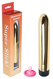Классический золотой вибратор Sensuously Smooth   SEVEN CREATIONS, Китай, золотой 
