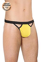 Стринги мужские с вырезами по бокам SoftLine Collection, желтый, OS