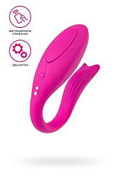 Вибратор для пар A-Toys by TOYFA Dolphy, силикон, розовый, 9,6 см