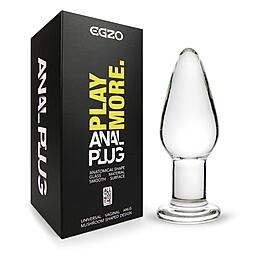 АНАЛЬНЫЙ ПЛАГ ИЗ СТЕКЛА EGZO , L 105 мм, D 35 мм, вес 152 г, арт. EAP-F