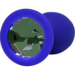 Анальная пробка синяя, силикон, 27 мм, Цвет: зеленый