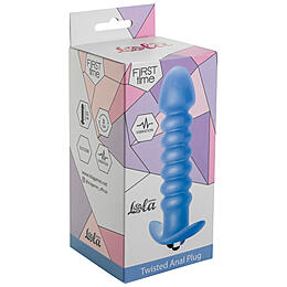 5007-02lola Анальная пробка с вибрацией Twisted Anal Plug Blue