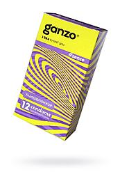Презервативы Ganzo, sense, ультратонкие, латекс, 18 см, 5,2 см, 12 шт.