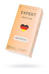 Презервативы EXPERT Fruit Mix Germany 12шт +(3 бесплатно)., фруктовые ароматизированные