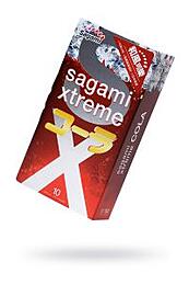 Презервативы Sagami, xtreme, cola, латекс, 19 см, 5,2 см, 10 шт.