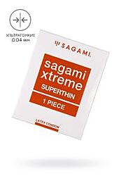 Презервативы Sagami,xtreme superthin 0,04 , латекс, 18,5 см, 5,2 см, 1 шт.