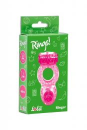 МС 0114-73LolaЭрекционное кольцо с вибрацией Rings Ringer pink