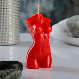 Фигурная свеча "Женское тело №1" красная, 9см   6919733