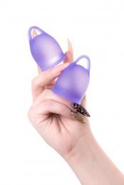Менструальная чаша Satisfyer Feel Confident, 2 шт в наборе, силикон, фиолетовый